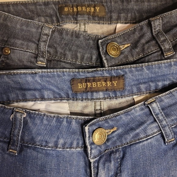 RARE Burberry Vintage Wide Leg Jean Trousers Sz 28 - Picture 9 of 10